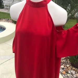 Forever 21 Cold Shoulder Red Dress Size 1X